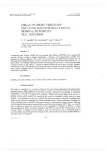 Chelating Resin Versus Ion-Exchange Resin